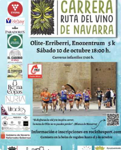 Cartel de VII Carrera de la Ruta del Vino de Navarra