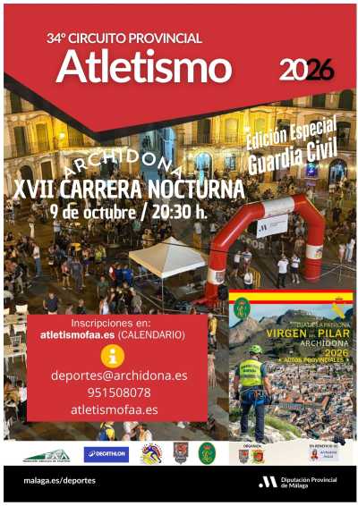 Cartel de XVII Carrera Urbana Nocturna Archidona
