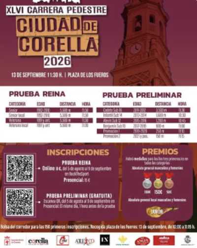 Cartel de XLVI Carrera Pedestre Ciudad de Corella