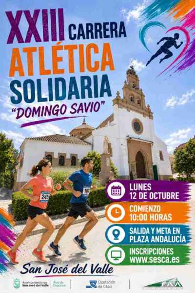 Cartel de XIII Carrera Atlética Solidaria Domingo Savio