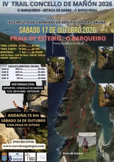 Cartel de IV Trail Concello de Mañon