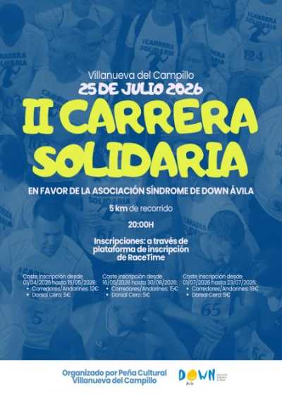 Cartel de II Carrera Solidaria de Villanueva del Campillo