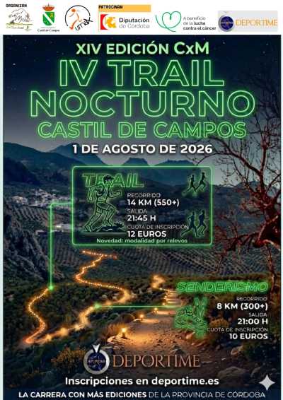 Cartel de IV Trail Nocturno Castil de Campos