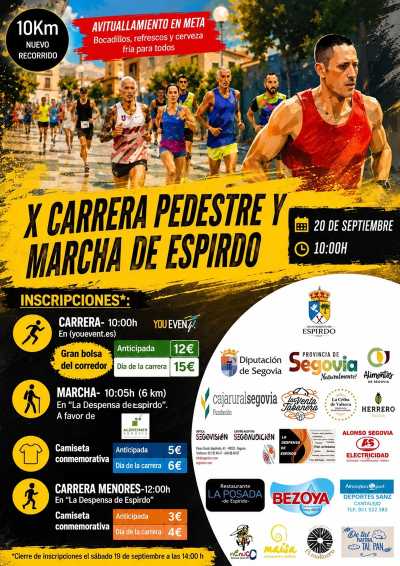 Cartel de X Carrera Popular Pedestre Descubre el Camino