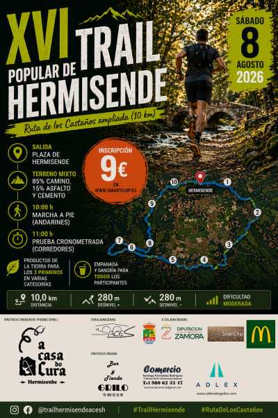 XVI Trail Popular de Hermisende — Trail, 10K, Hermisende, Zamora