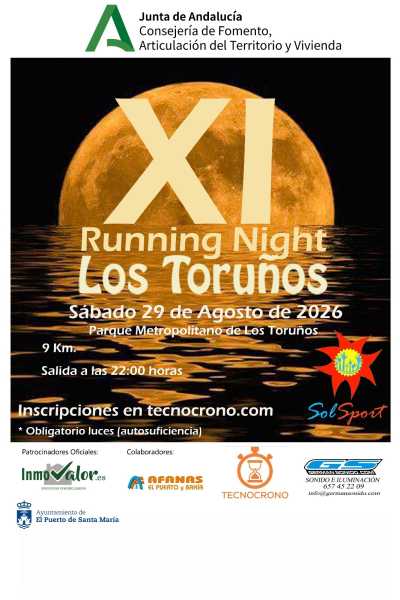 XI Running Night Los Toruños — Asfalto, 9K, El Puerto de Santa María, Cádiz