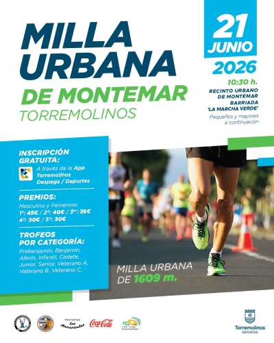 Cartel de Milla Urbana de Montemar