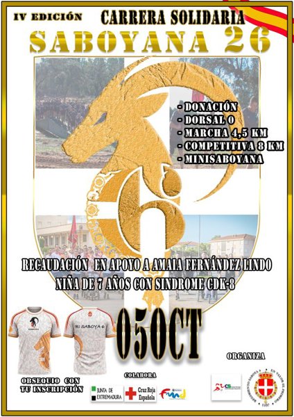 Cartel de Carrera Solidaria SABOYANA 26