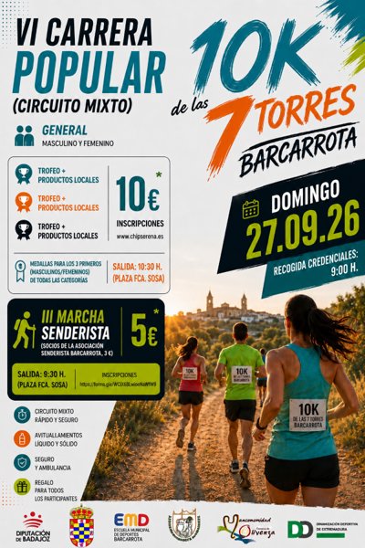 Cartel de VI Carrera Popular Los 10K de las 7 Torres