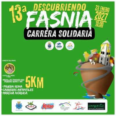 Cartel de XIII Carrera Solidaria 5K Descubriendo Fasnia