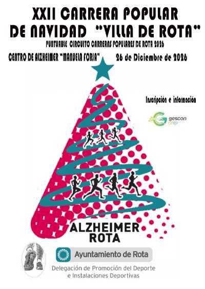 Cartel de XXII Carrera Popular de Navidad Villa de Rota