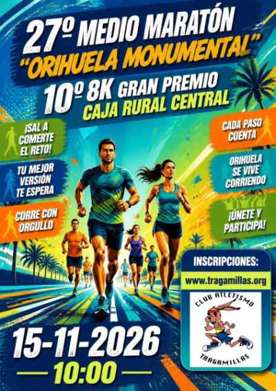 Cartel de XXVII Medio Maratón Internacional Ciudad de Orihuela