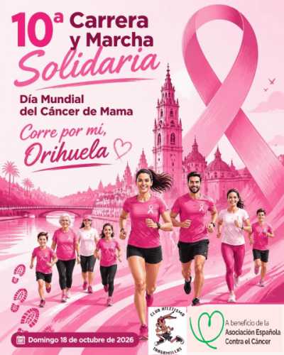 Cartel de X Carrera Solidaria Día Mundial del Cáncer de Mama