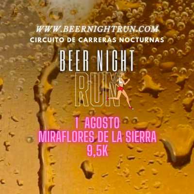 Cartel de Beer Night Trail de Miraflores de La Sierra