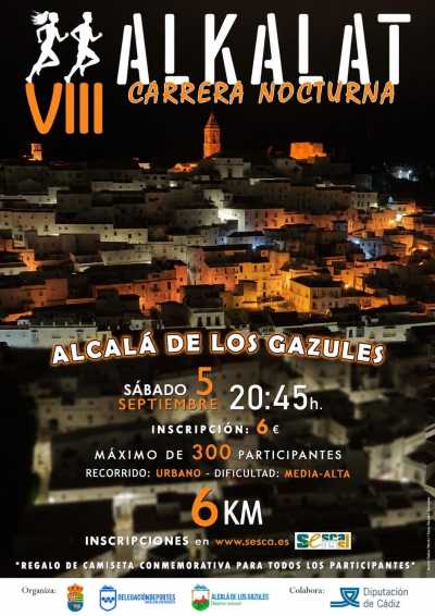 VIII Carrera Nocturna Alkalat — Asfalto, 7.5K, Alcalá de los Gazules, Cádiz